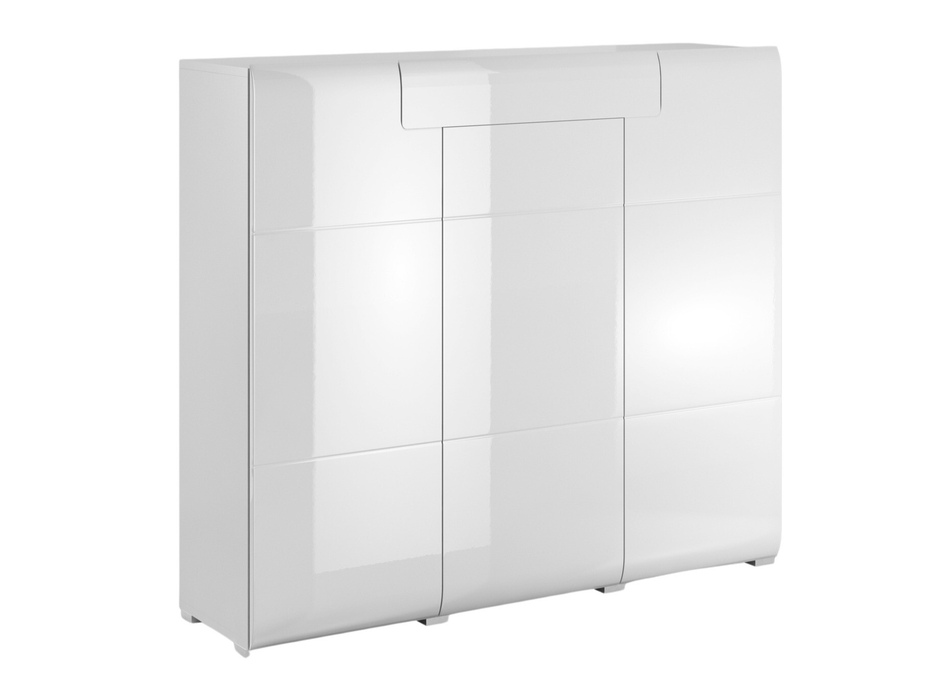 Cómoda Torsone 112 (Blanco + Blanco brillante)