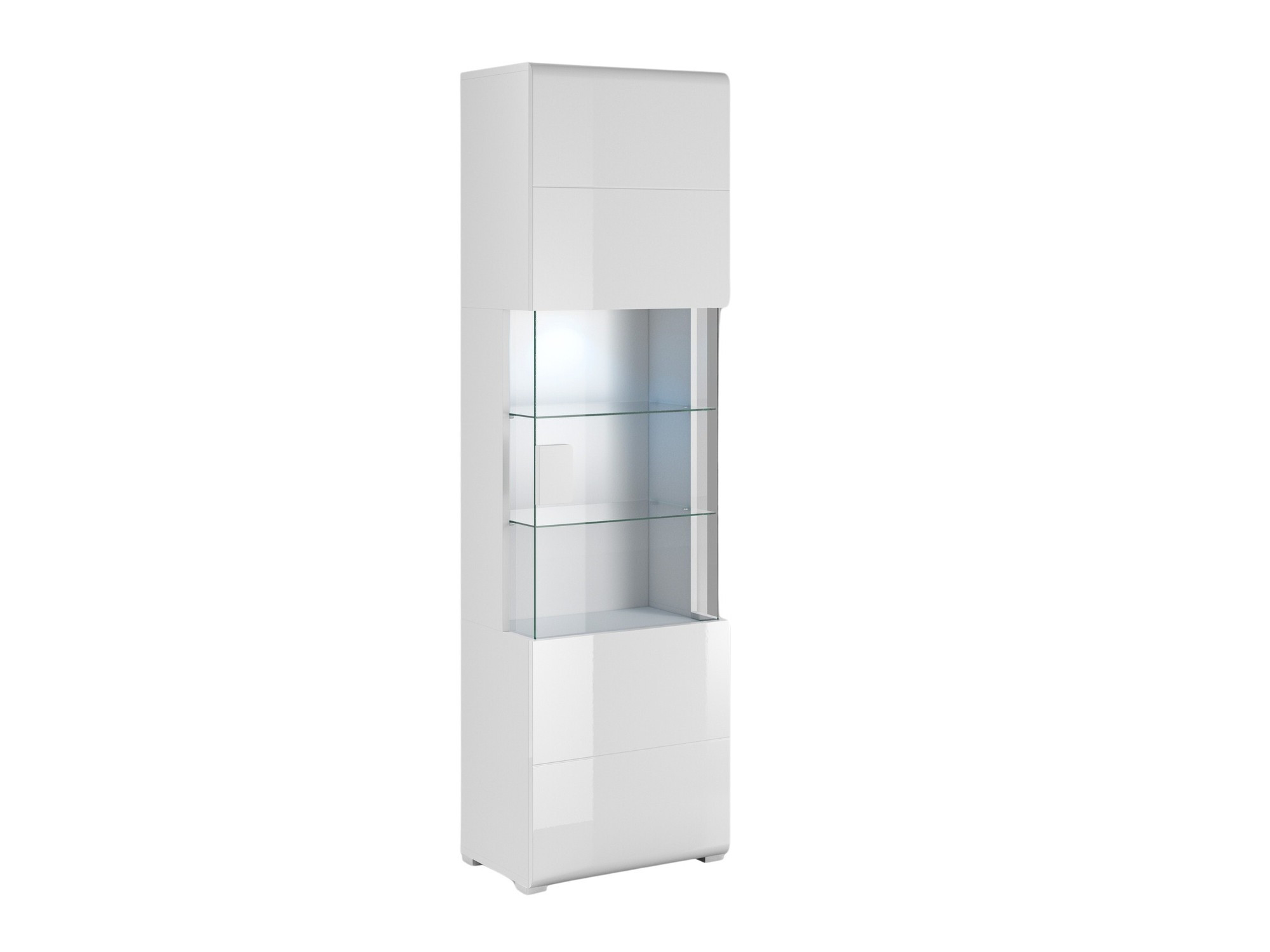 Estantería Torsone 103 (Blanco + Blanco brillante)