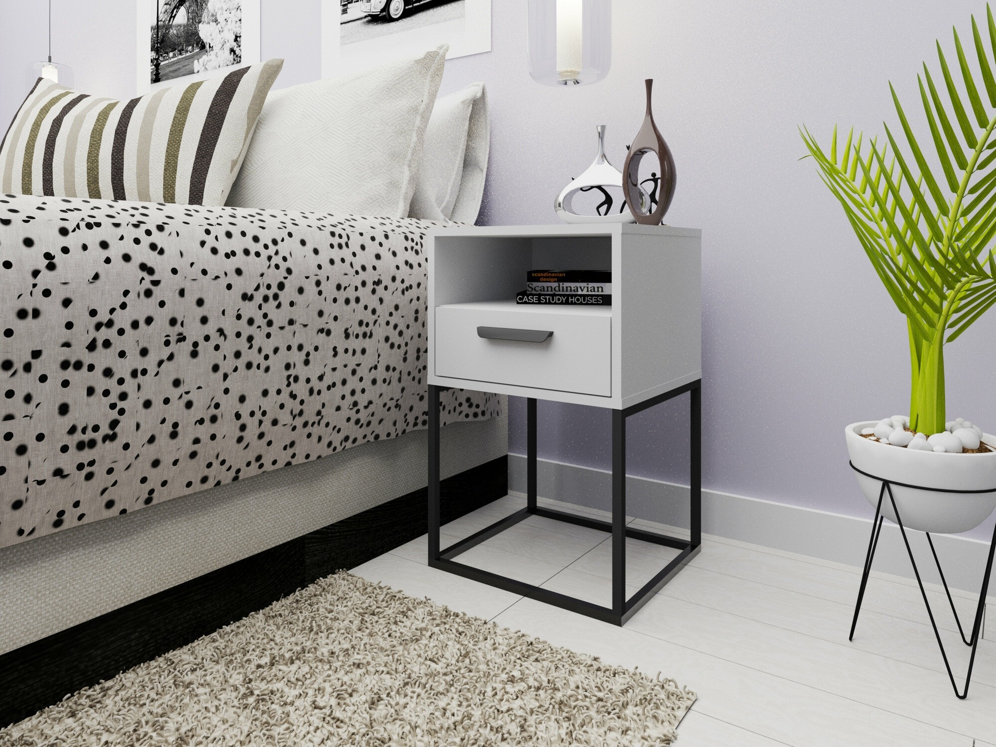 Mesilla de noche Bristol 193 (Blanco)