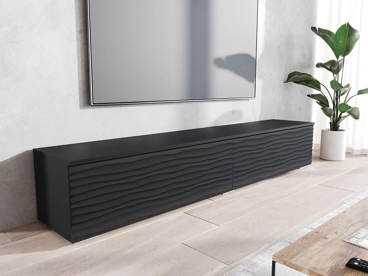 Mueble TV Sarasota 164 (Grafito + Negro)