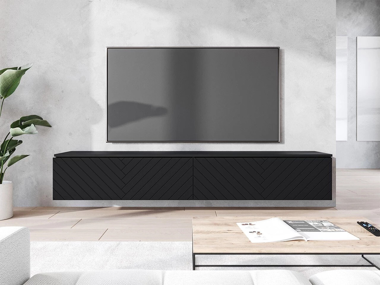 Mueble TV Sarasota 166 (Grafito + Negro)