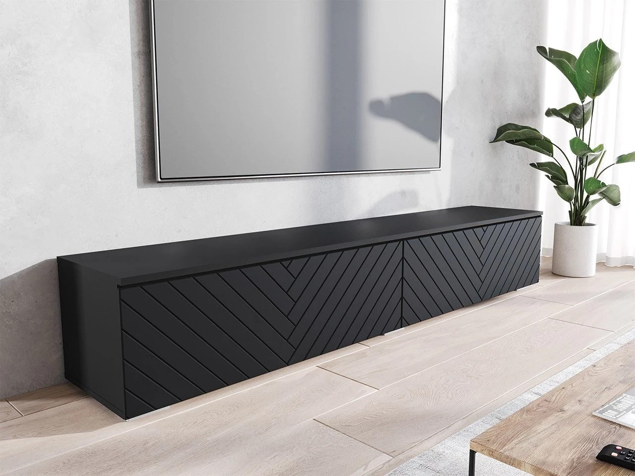 Mueble TV Sarasota 166 (Grafito + Negro)