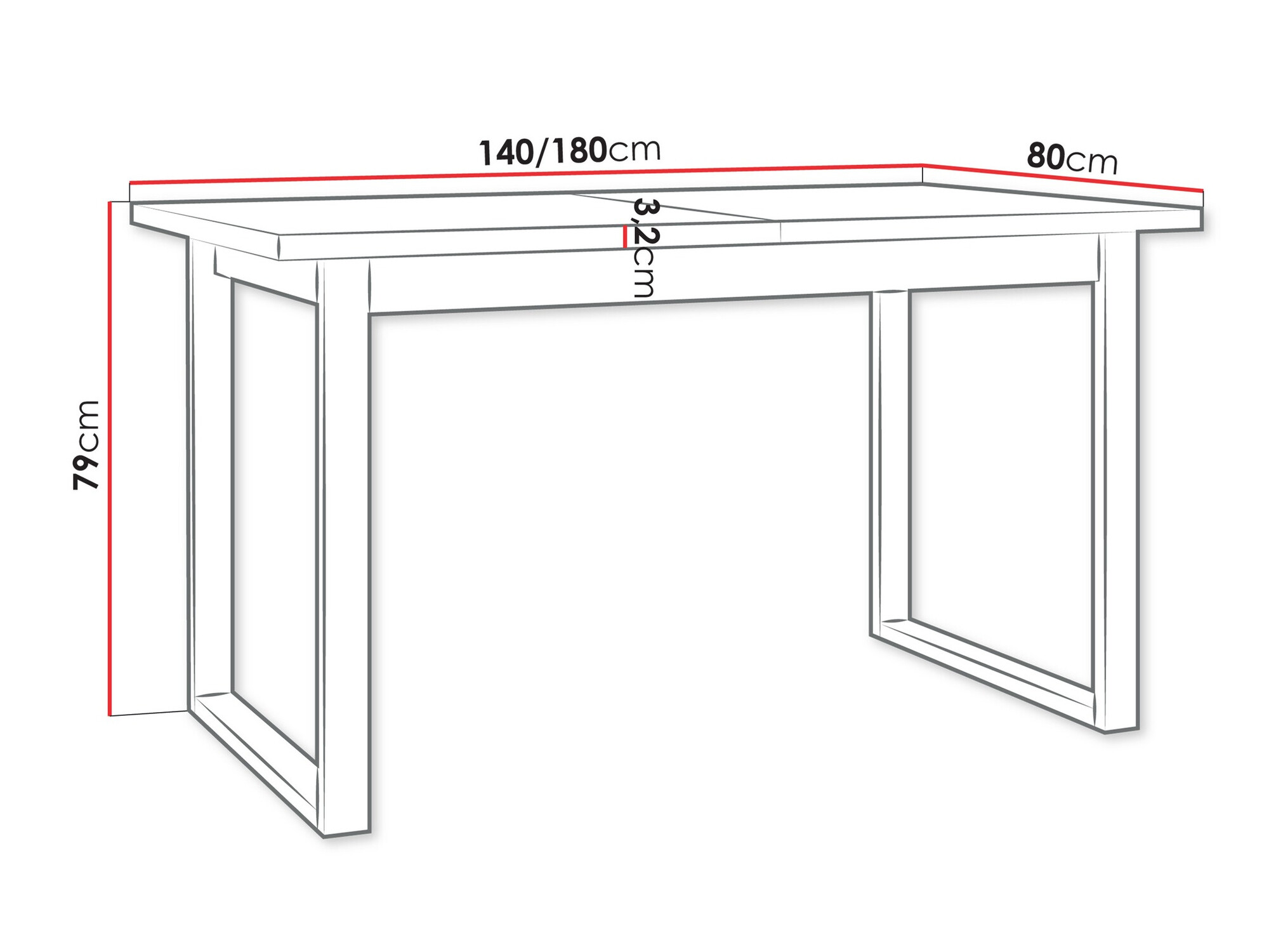 Mesa Victorville 353 (Roble Artisan + Negro)