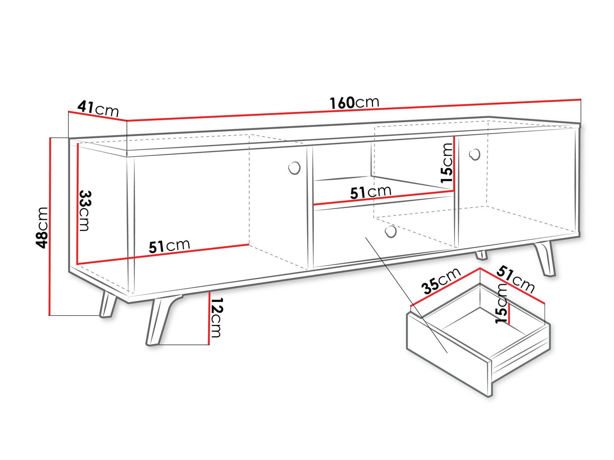 Mueble TV Monfera 104 (Blanco)