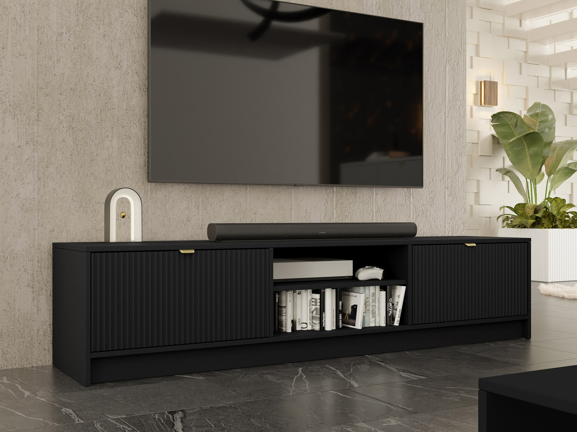 Mueble TV Comfivo Papilio I (Negro)