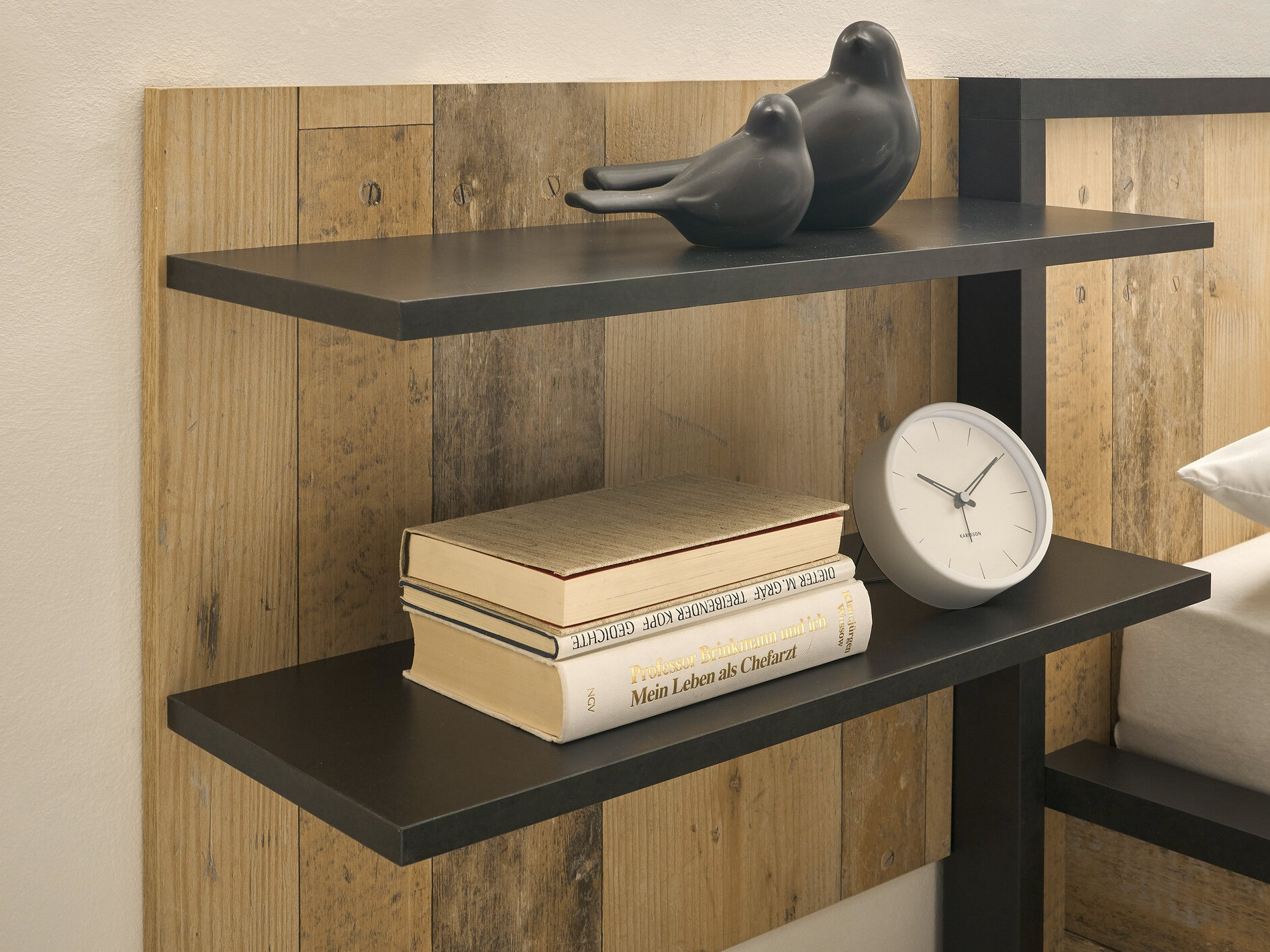 Estantería de pared Cirtale 105 (Arbol envejecido + Antracita)