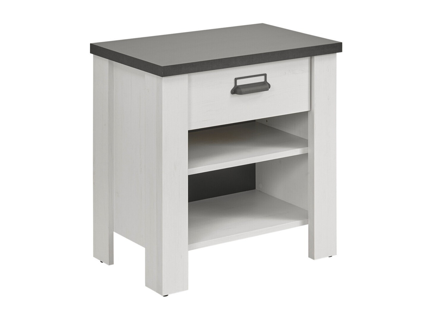 Mesilla de noche Cirtale 102 (Antracita + Pino blanqueado)