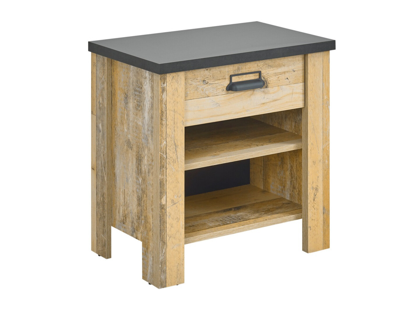 Mesilla de noche Cirtale 102 (Arbol envejecido + Antracita)