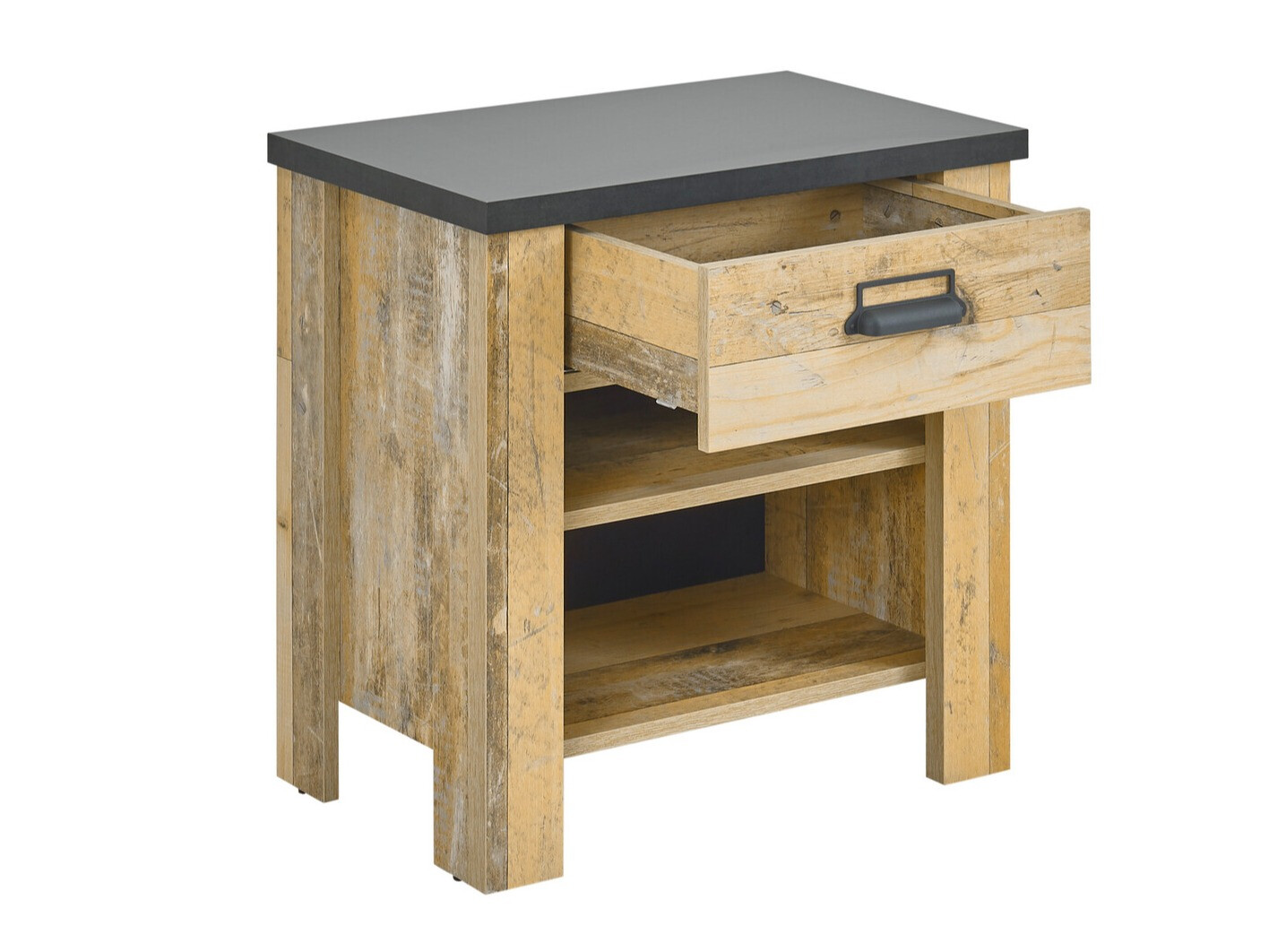 Mesilla de noche Cirtale 102 (Arbol envejecido + Antracita)