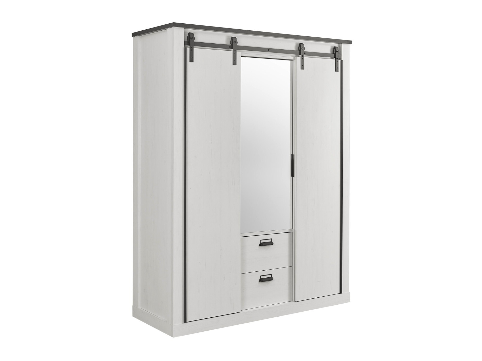 Armario Cirtale 107 (Antracita + Pino blanqueado)