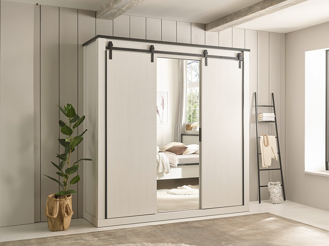 Armario Cirtale 108 (Antracita + Pino blanqueado)