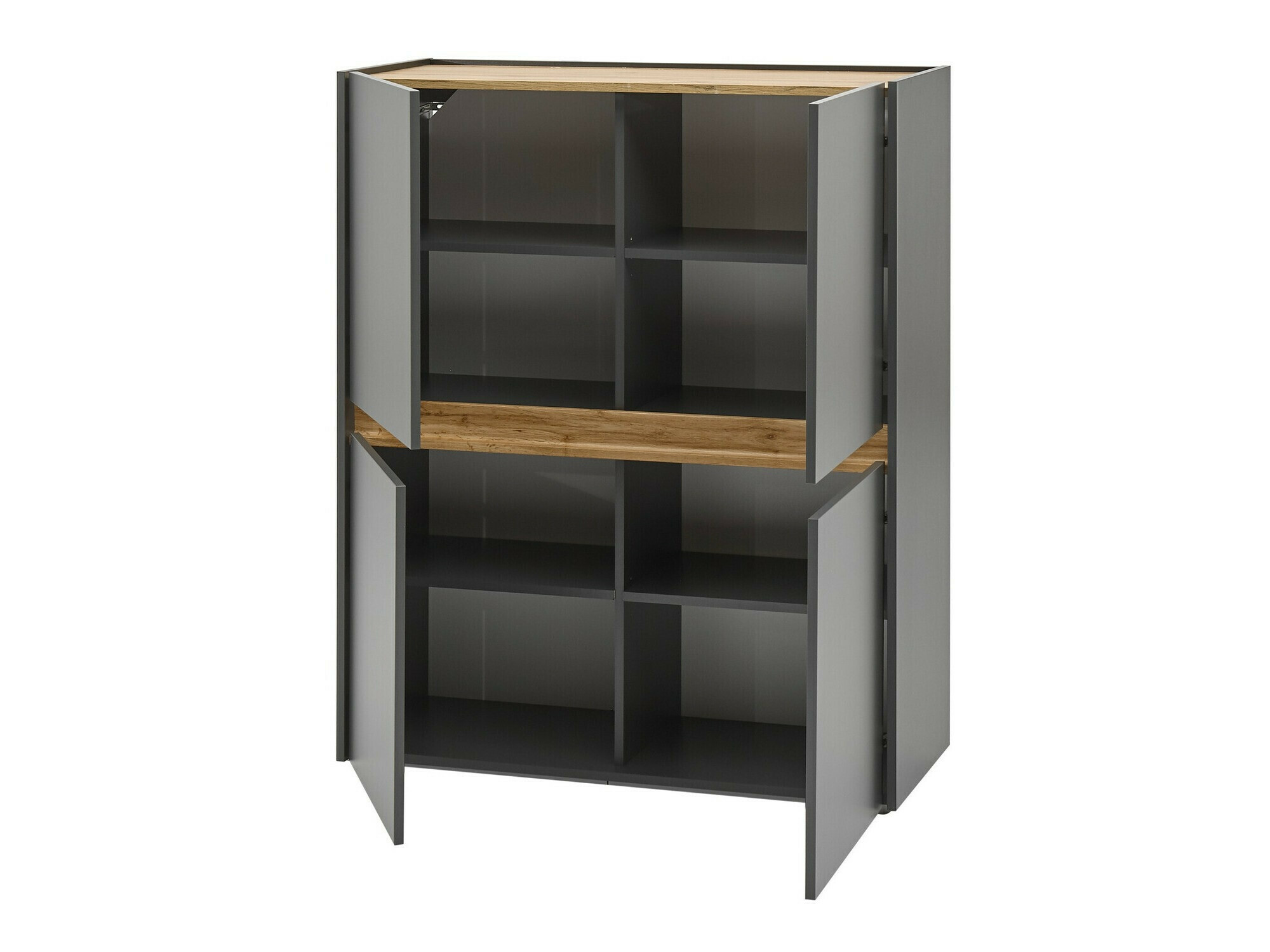 Conjunto para oficina en casa Elbsori 150 (Antracita + Roble wotan)