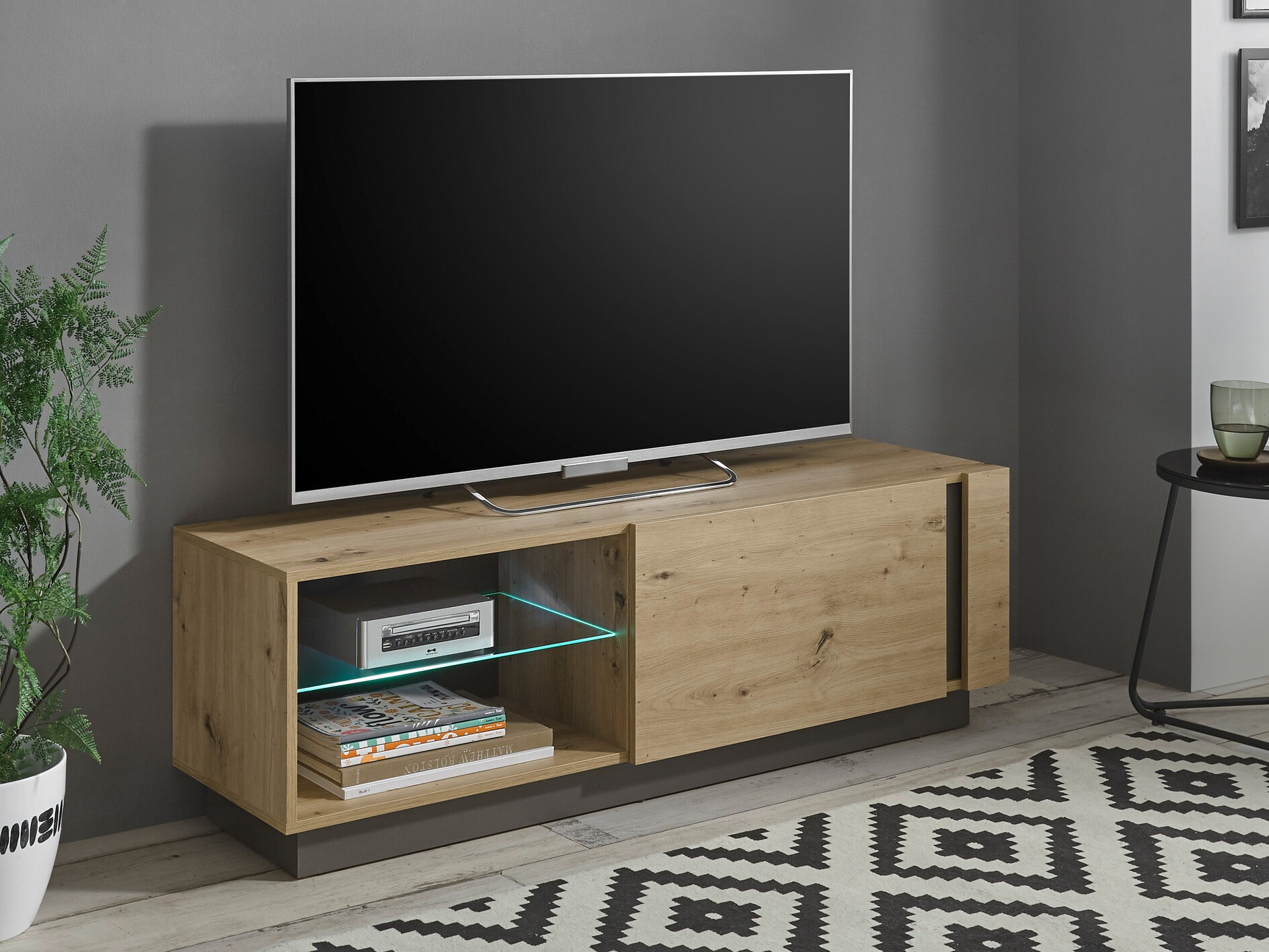 Mueble TV Veropho 102 (Roble Artisan + Grafito)
