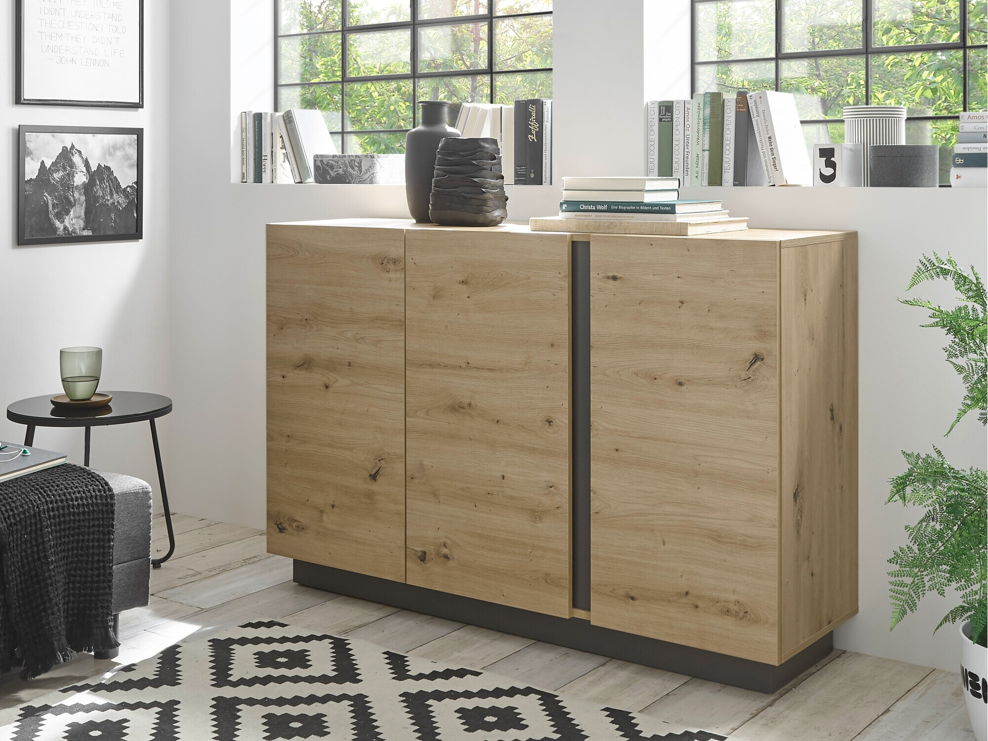 Aparador Veropho 106 (Roble Artisan + Grafito)