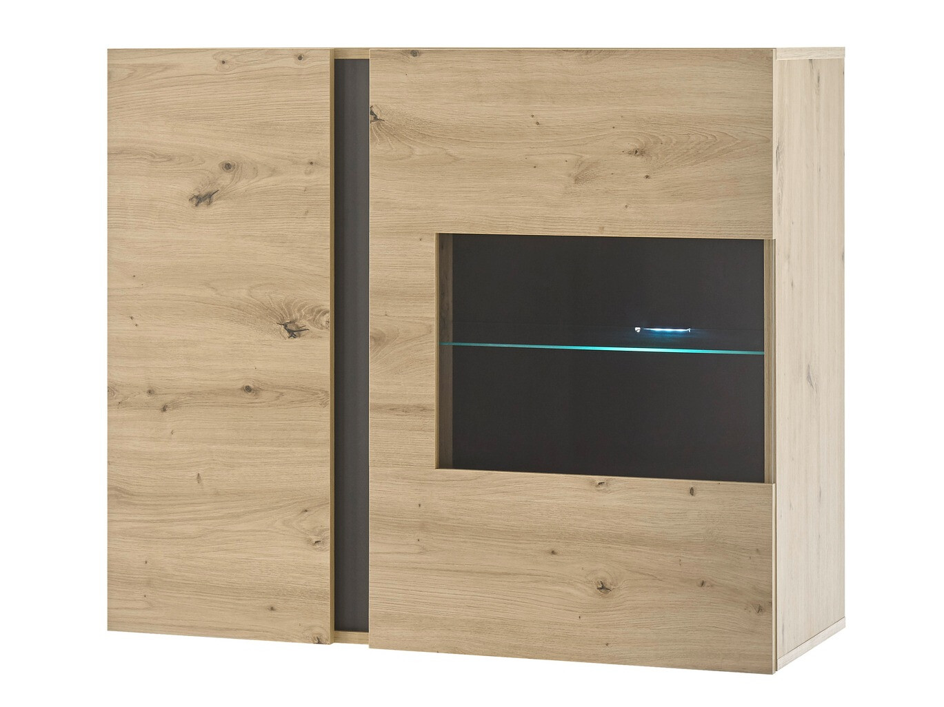 Armario de pared Veropho 105 (Roble Artisan + Grafito)