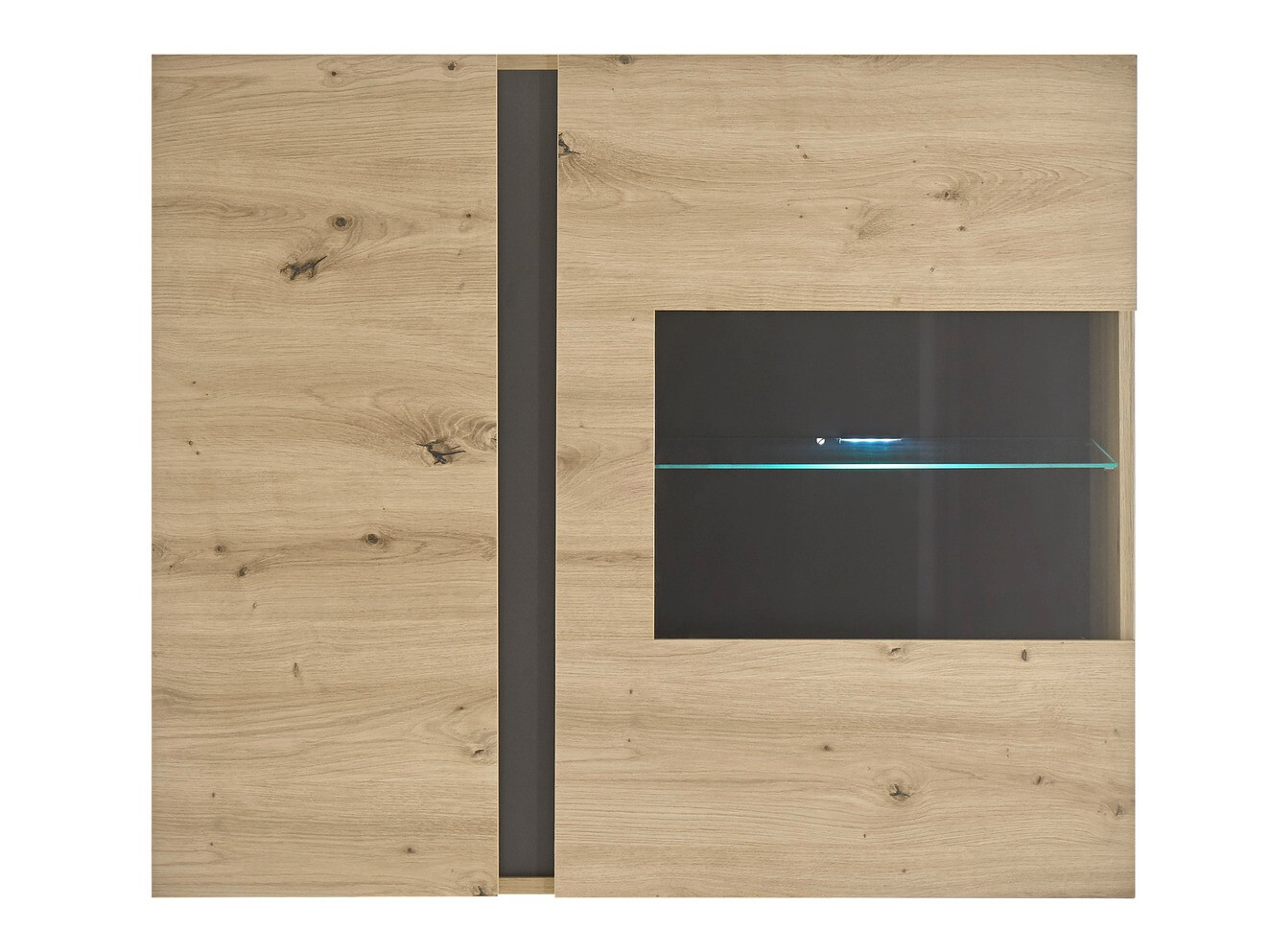 Armario de pared Veropho 105 (Roble Artisan + Grafito)