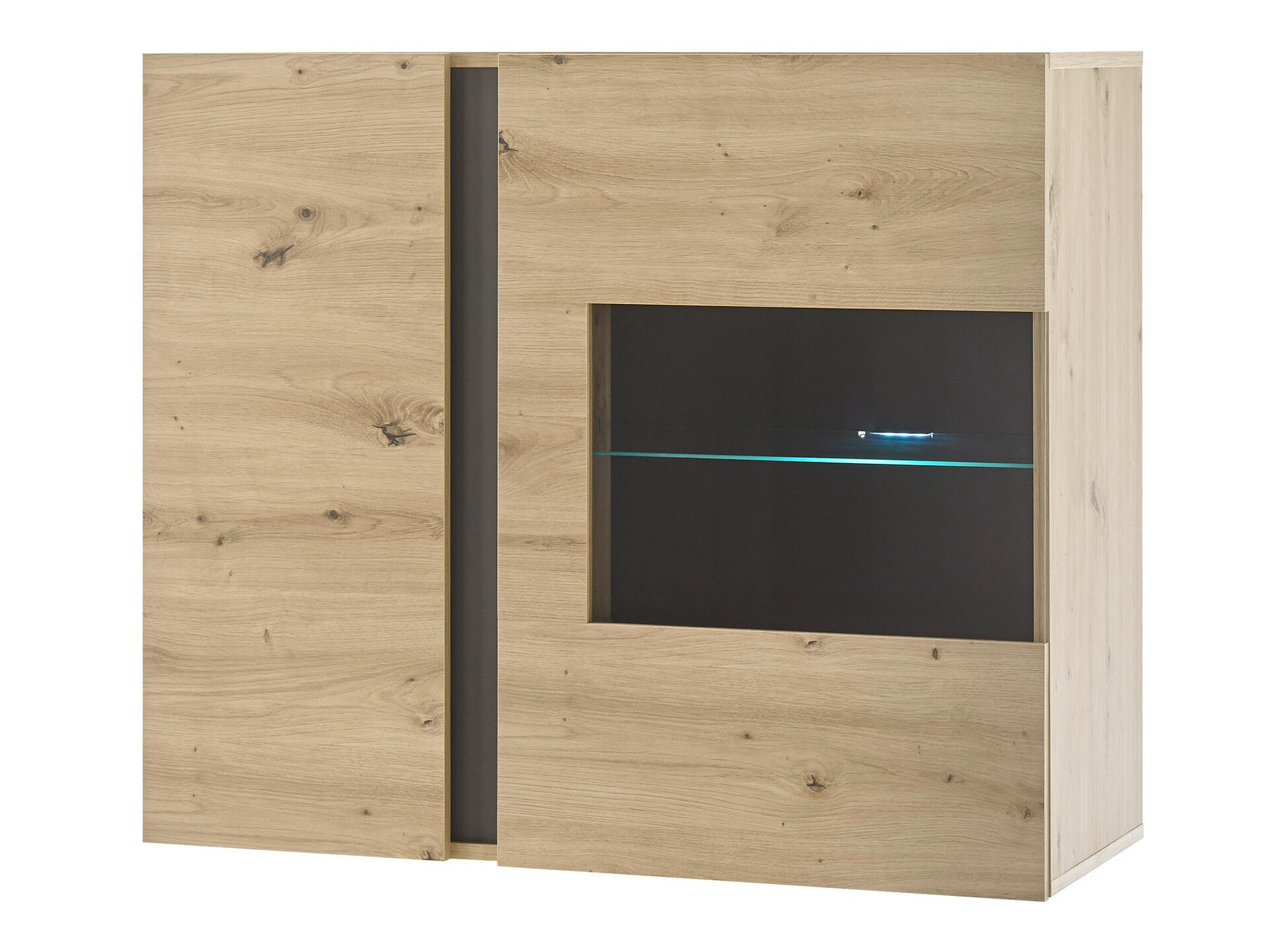 Armario de pared Veropho 105 (Roble Artisan + Grafito)