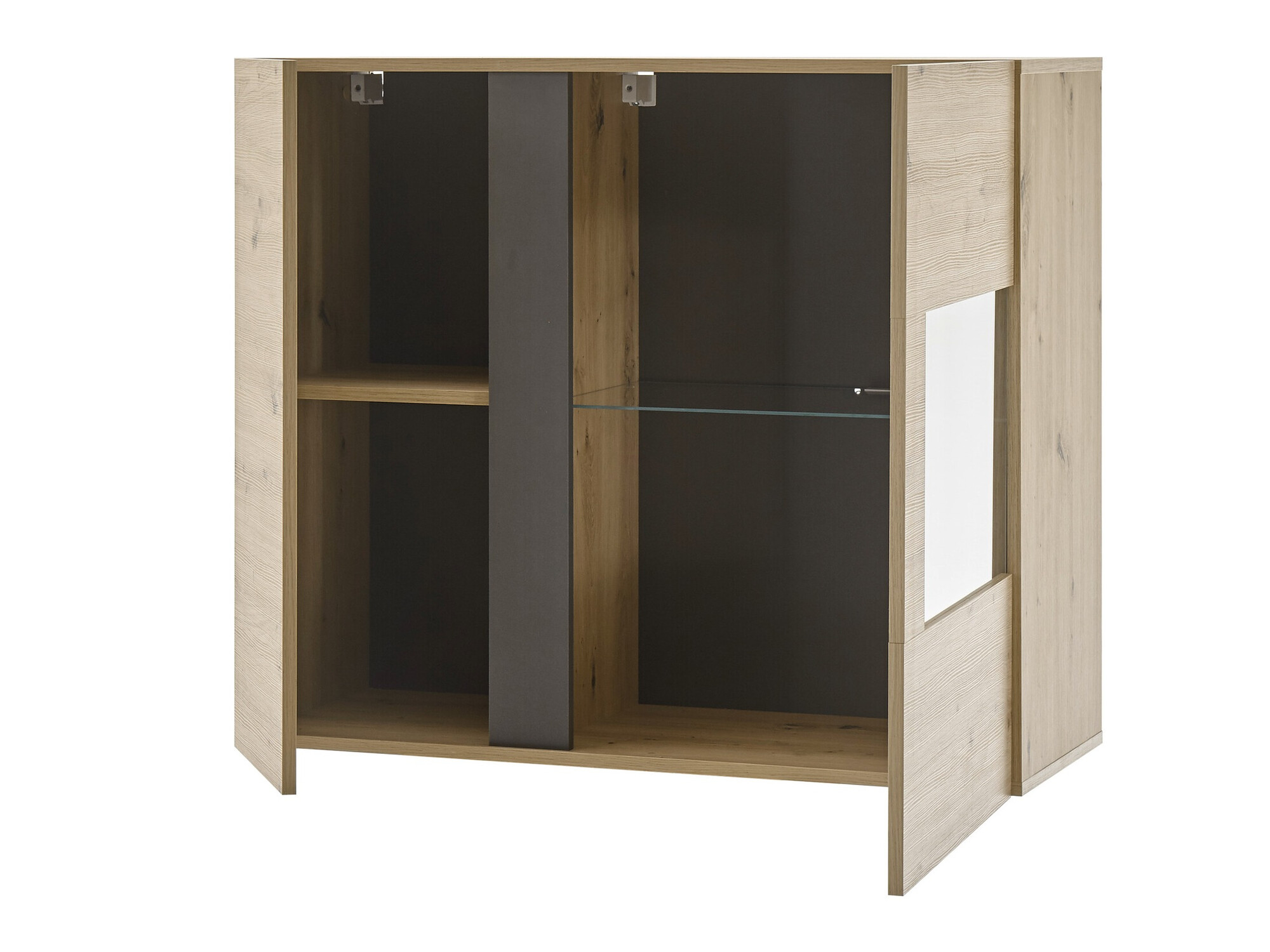 Armario de pared Veropho 105 (Roble Artisan + Grafito)