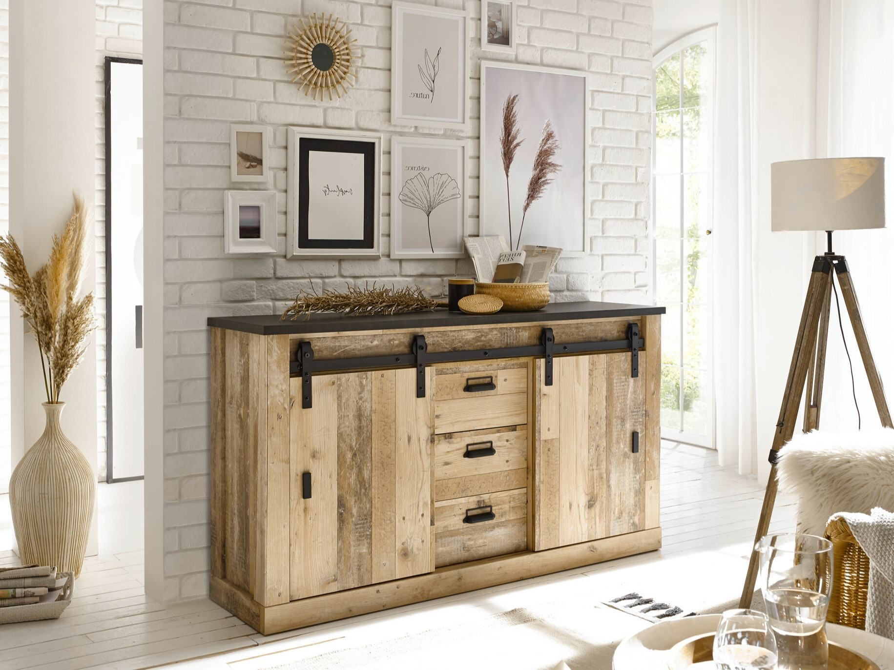 Cómoda Cirtale 116 (Antracita + Arbol envejecido)