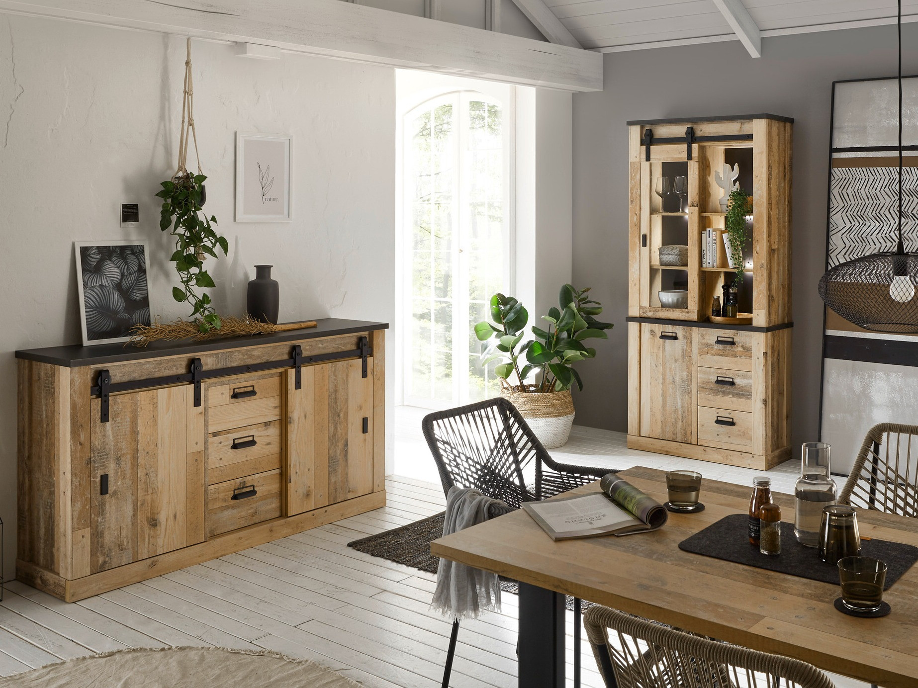 Cómoda Cirtale 116 (Antracita + Arbol envejecido)