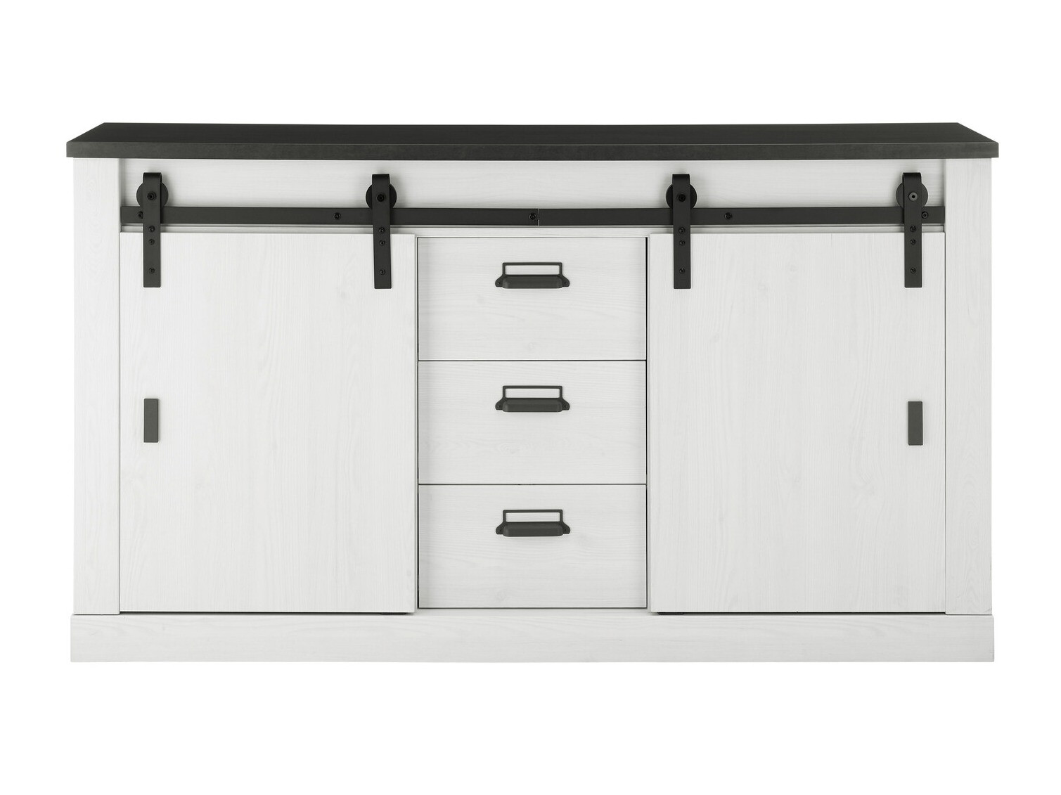 Cómoda Cirtale 116 (Antracita + Pino blanqueado)