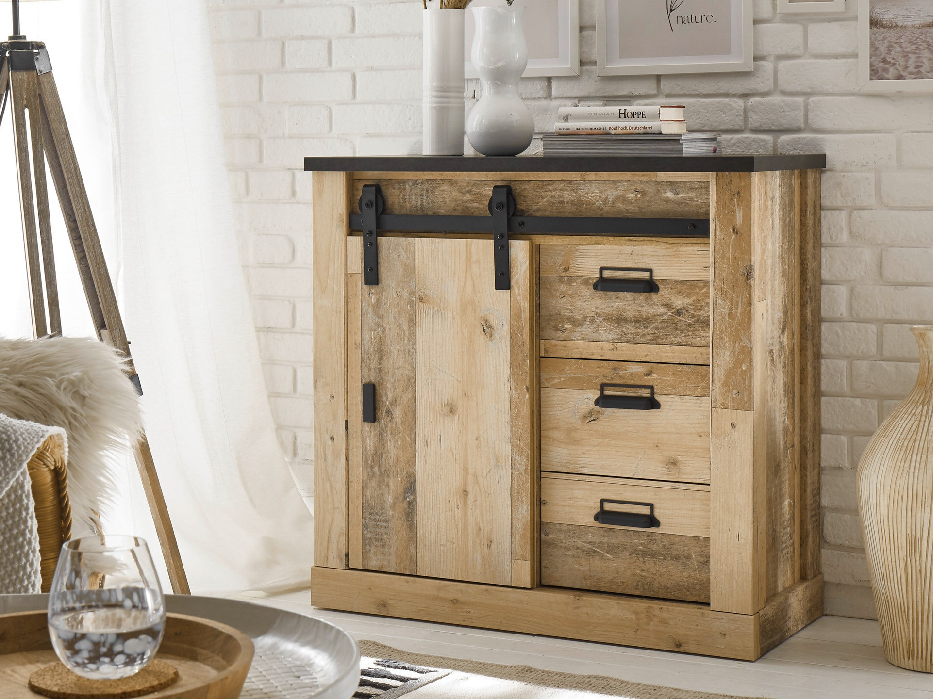 Cómoda Cirtale 117 (Antracita + Arbol envejecido)