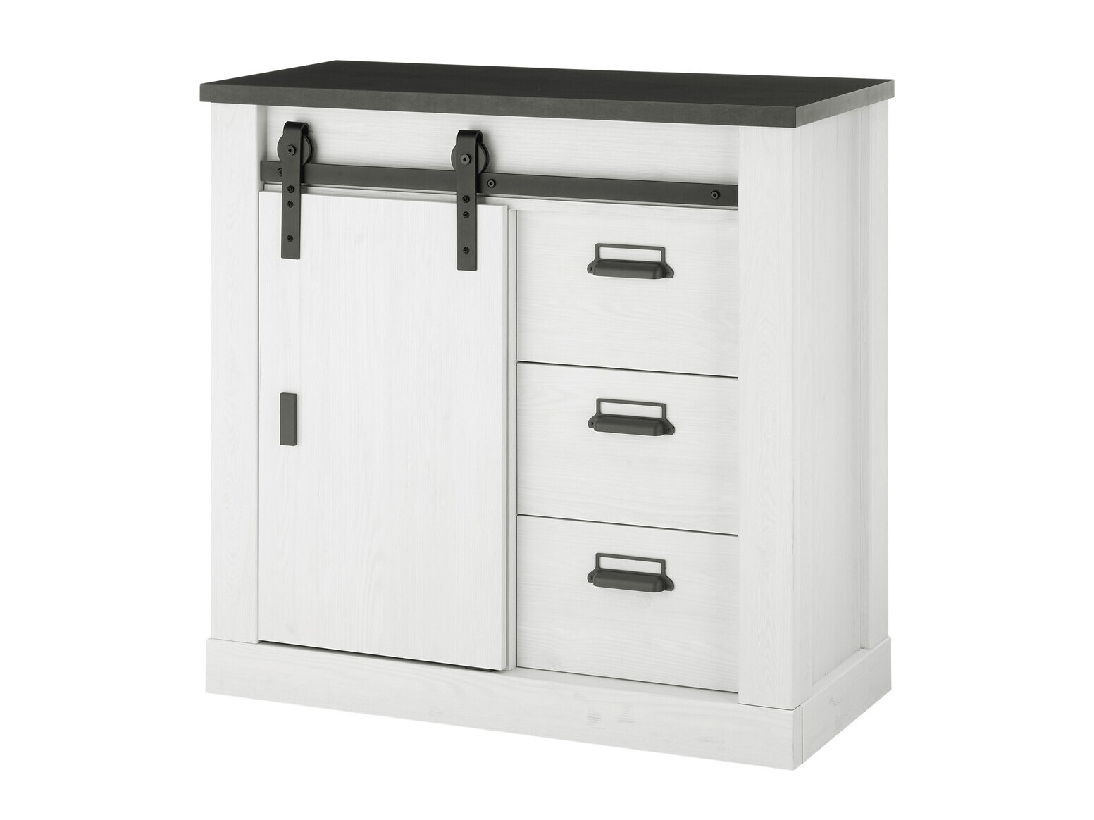 Cómoda Cirtale 117 (Antracita + Pino blanqueado)