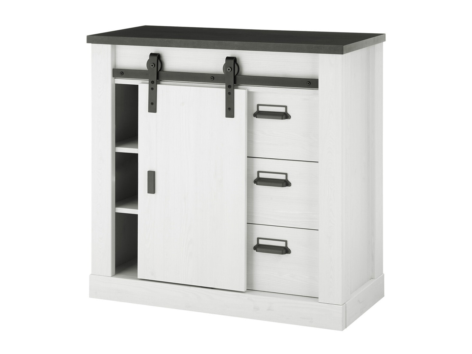 Cómoda Cirtale 117 (Antracita + Pino blanqueado)