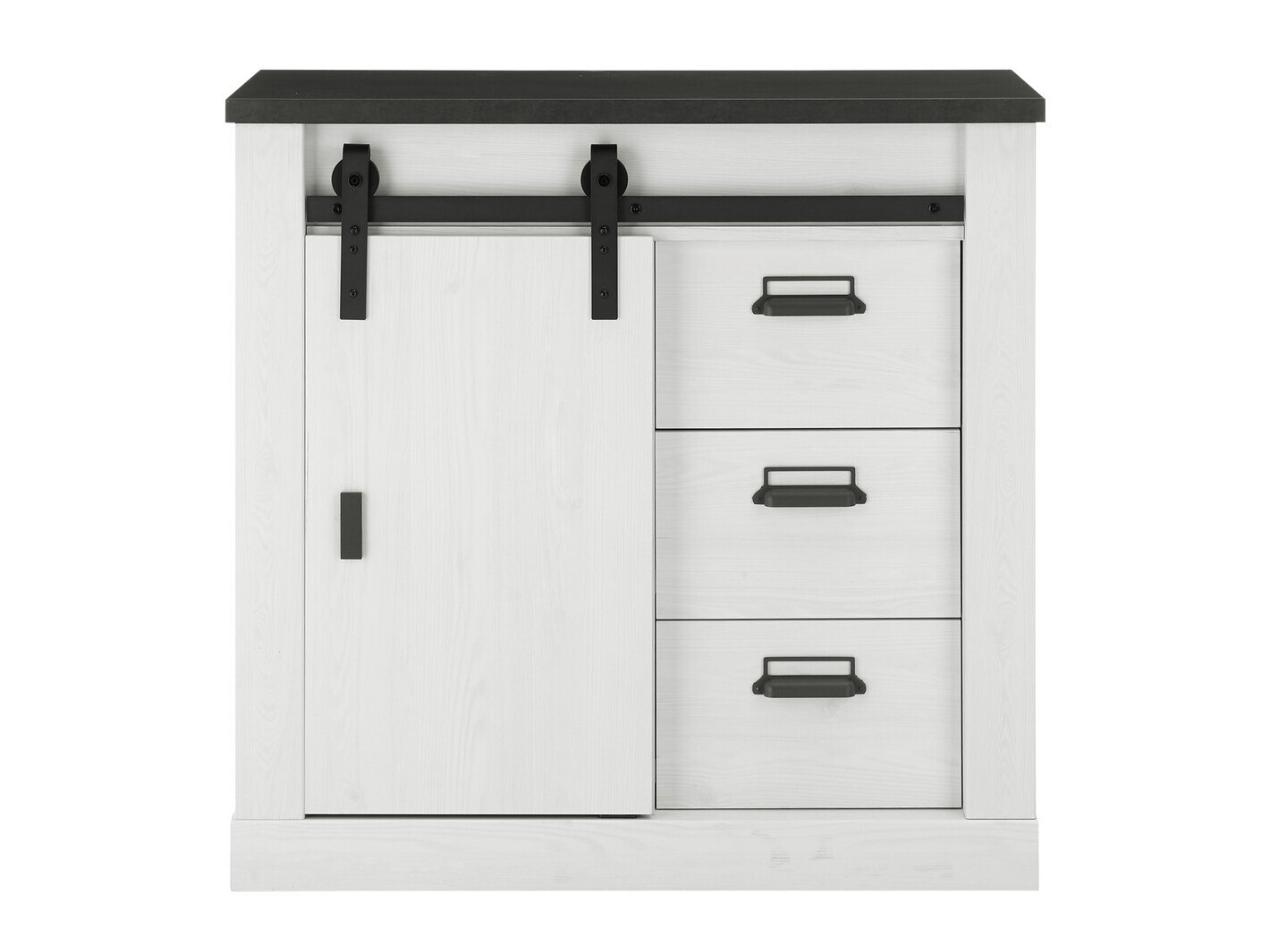 Cómoda Cirtale 117 (Antracita + Pino blanqueado)