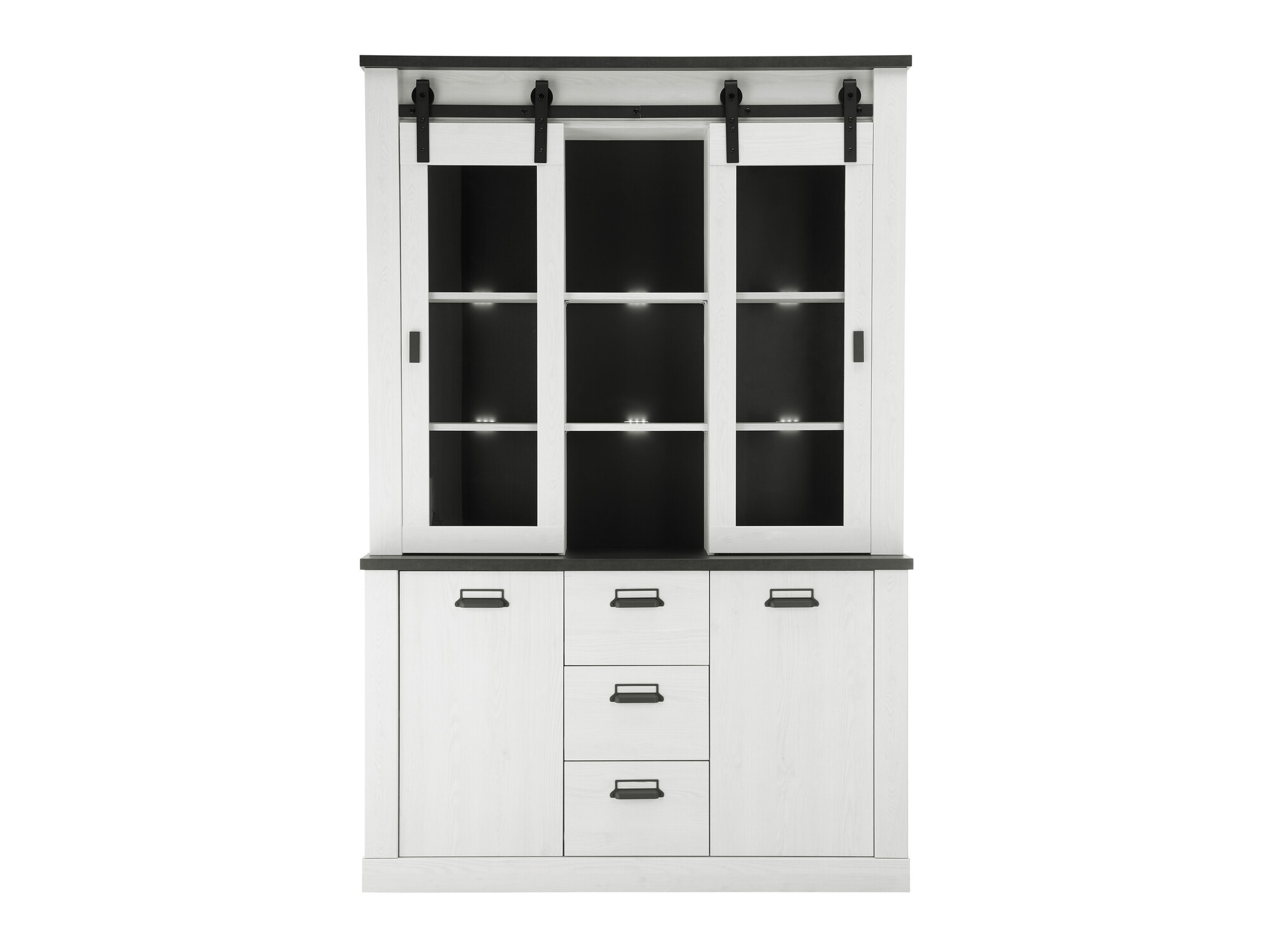 Estantería Cirtale 110 (Pino blanqueado + Antrahite)