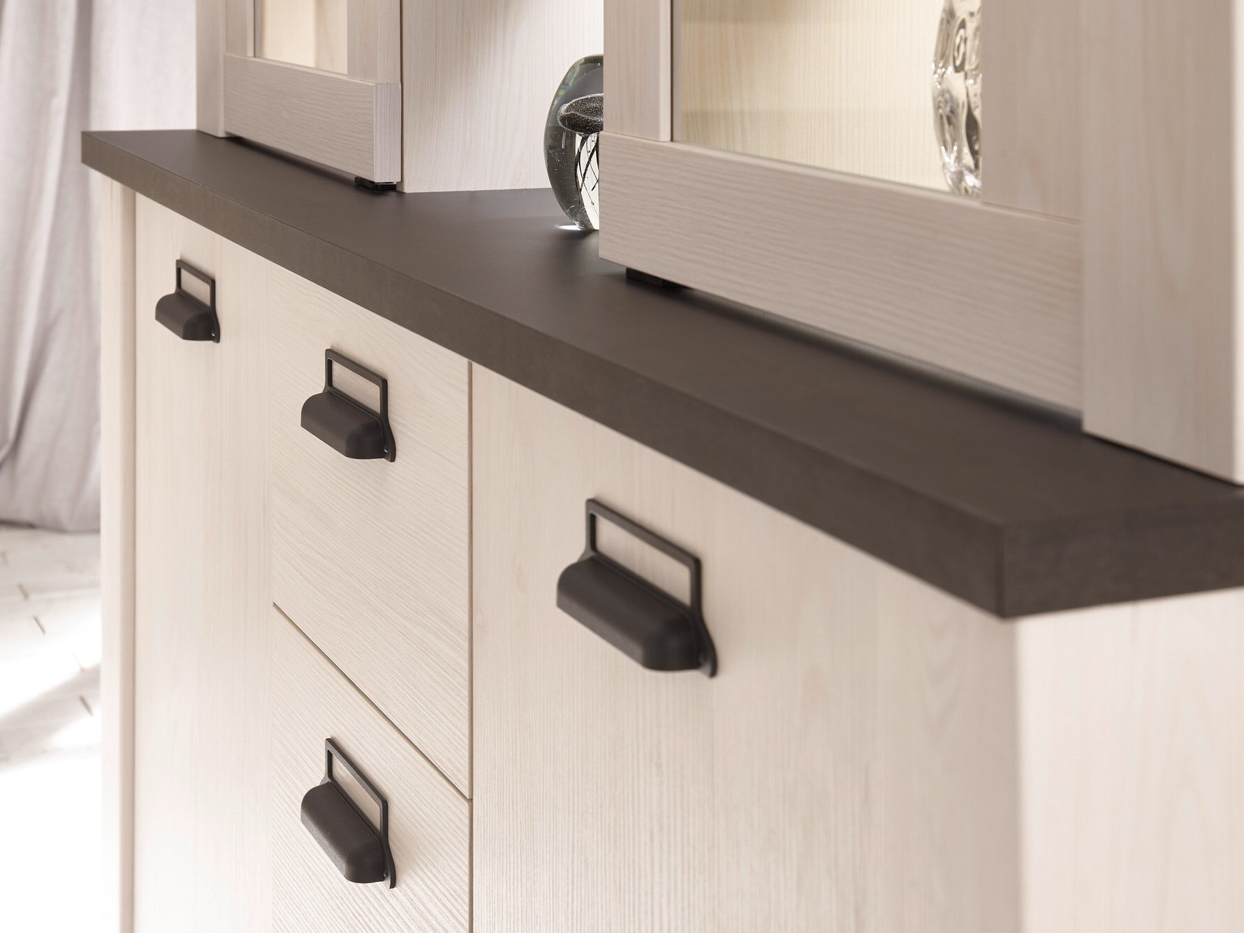 Estantería Cirtale 110 (Pino blanqueado + Antrahite)