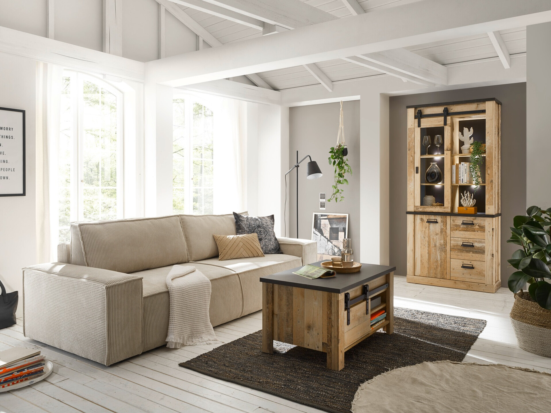 Estantería Cirtale 114 (Arbol envejecido + Antracita)