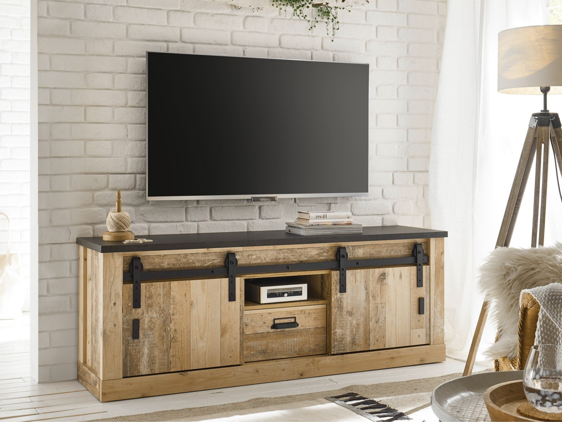 Mueble TV Cirtale 112 (Antracita + Arbol envejecido)