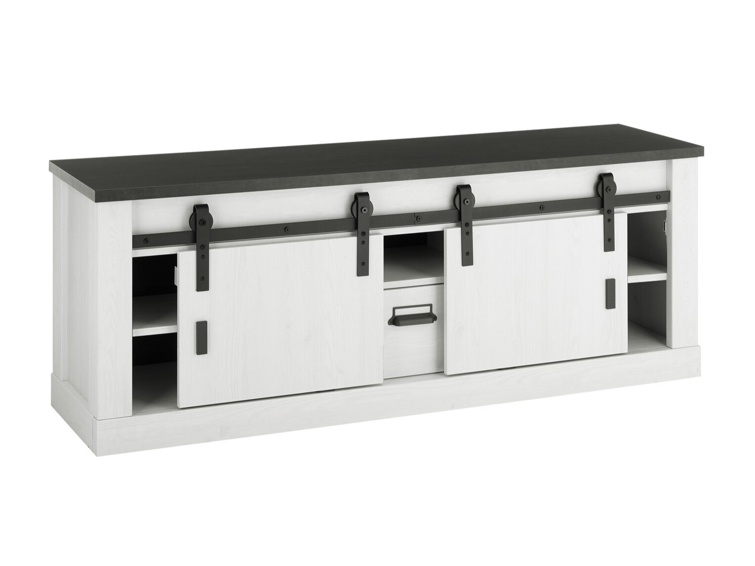 Mueble TV Cirtale 112 (Antracita + Pino blanqueado)