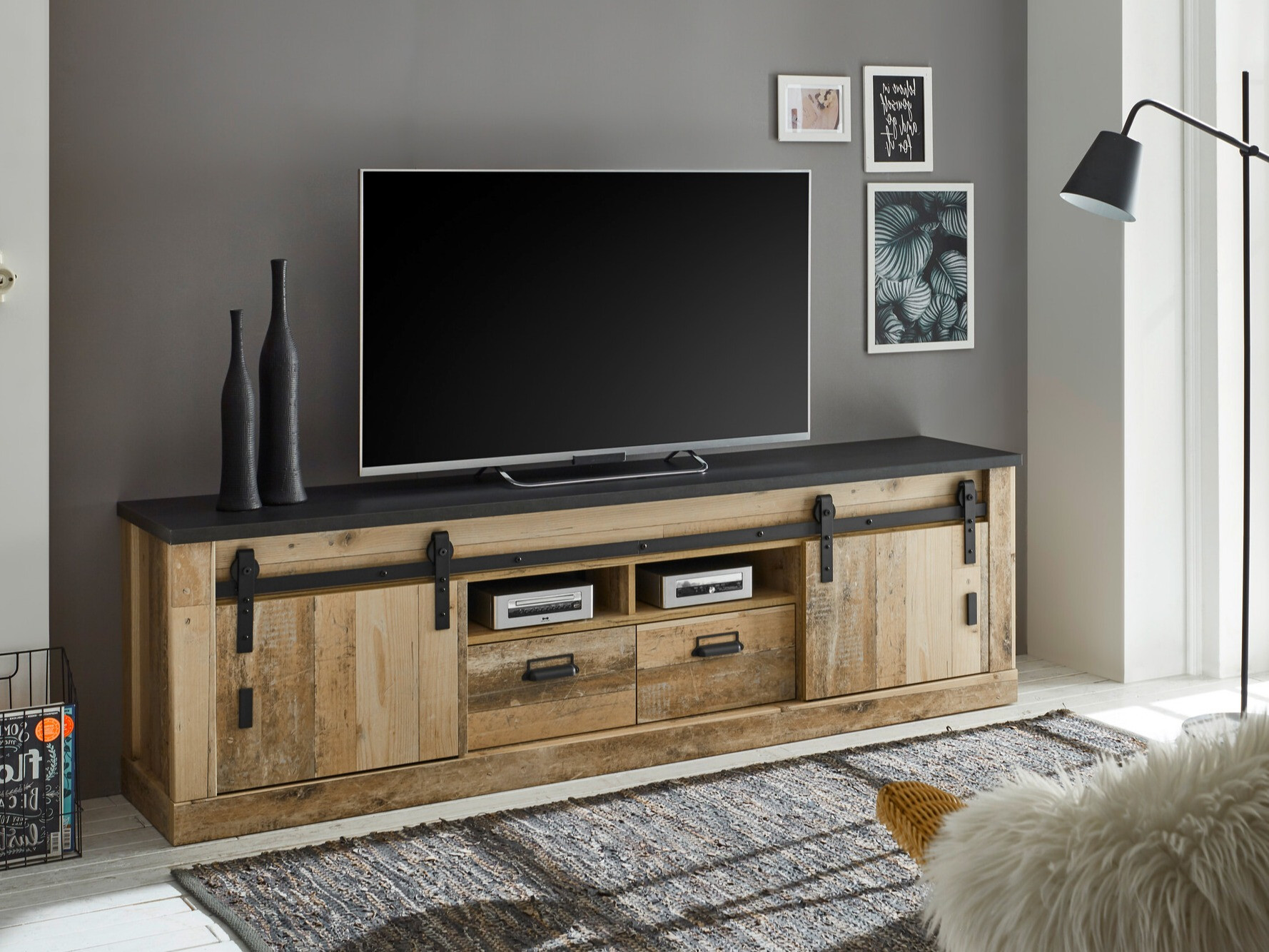 Mueble TV Cirtale 113 (Antracita + Arbol envejecido)