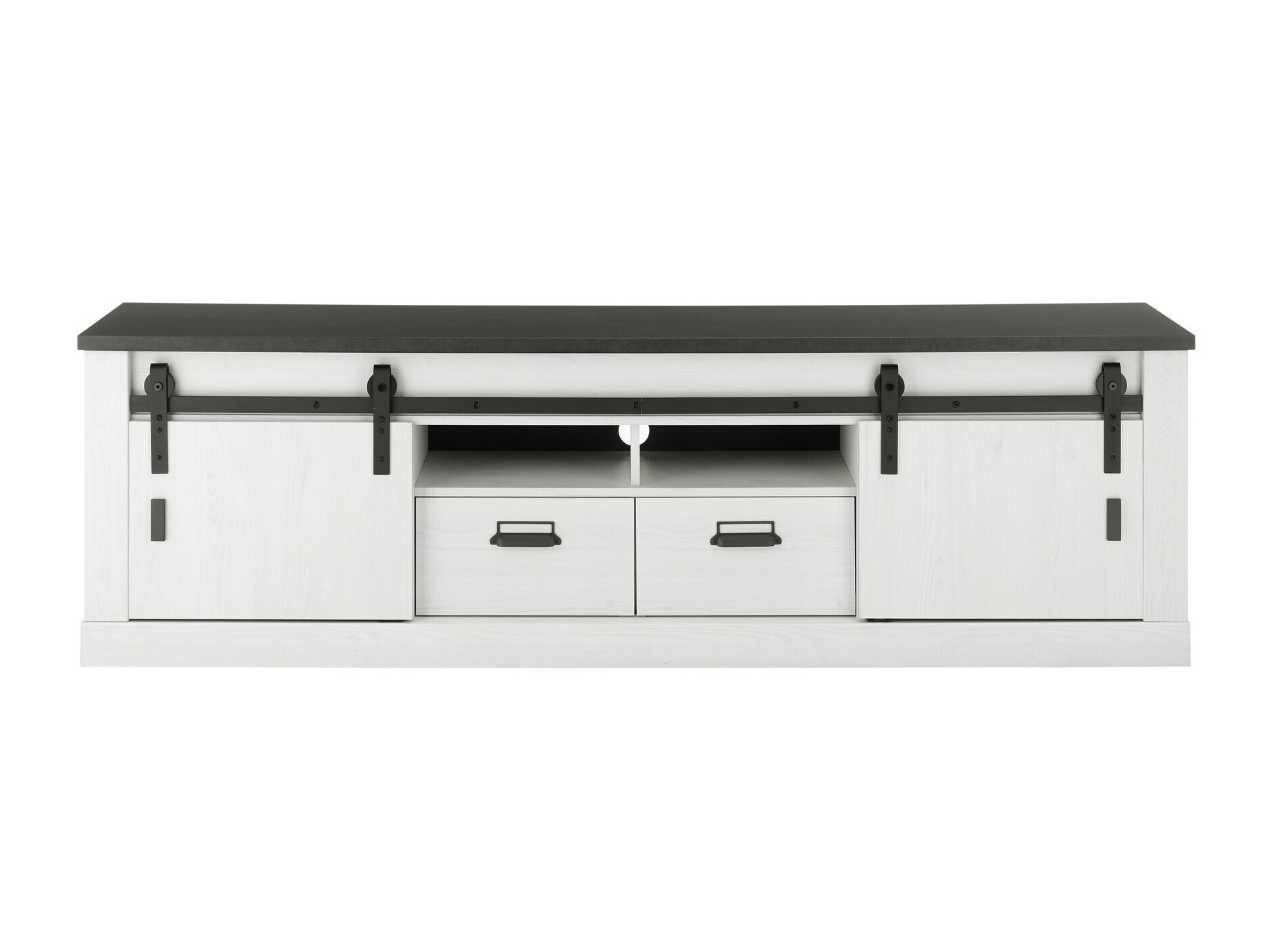 Mueble TV Cirtale 113 (Antracita + Pino blanqueado)