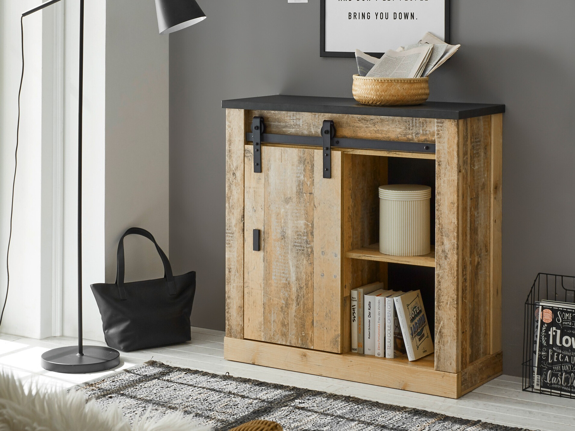 Aparador Cirtale 119 (Arbol envejecido + Antracita)