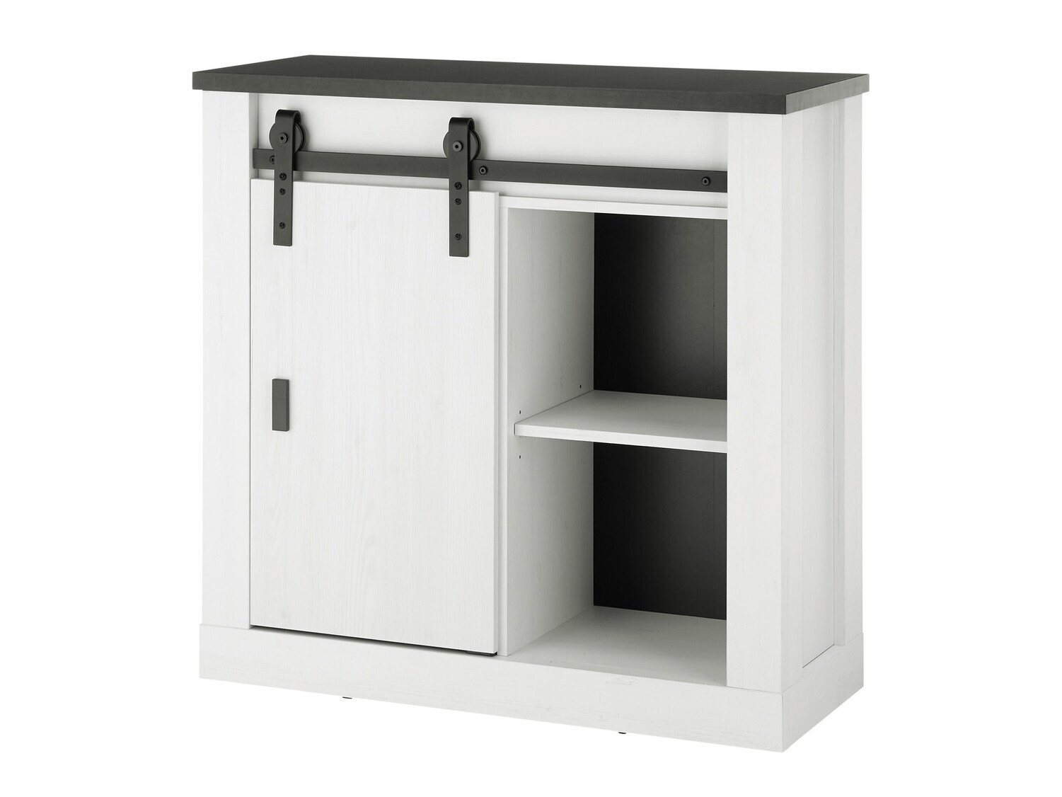 Aparador Cirtale 119 (Pino blanqueado + Antracita)