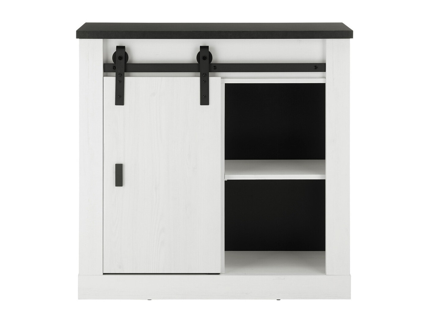 Aparador Cirtale 119 (Pino blanqueado + Antracita)