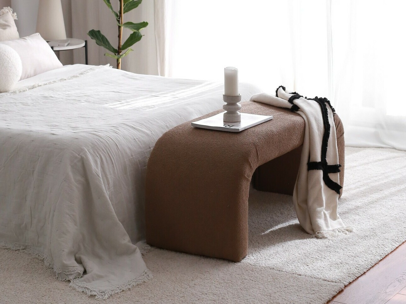 Banco tapizado Altadena 566 (Marrón)