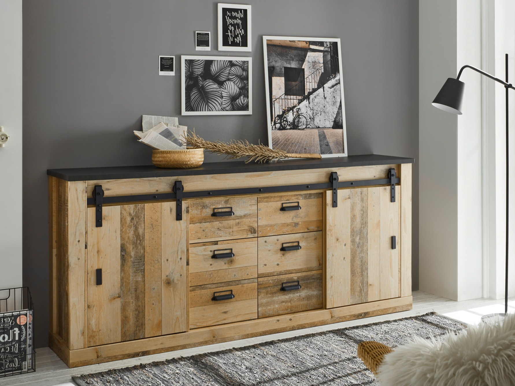 Cómoda Cirtale 118 (Antracita + Arbol envejecido)