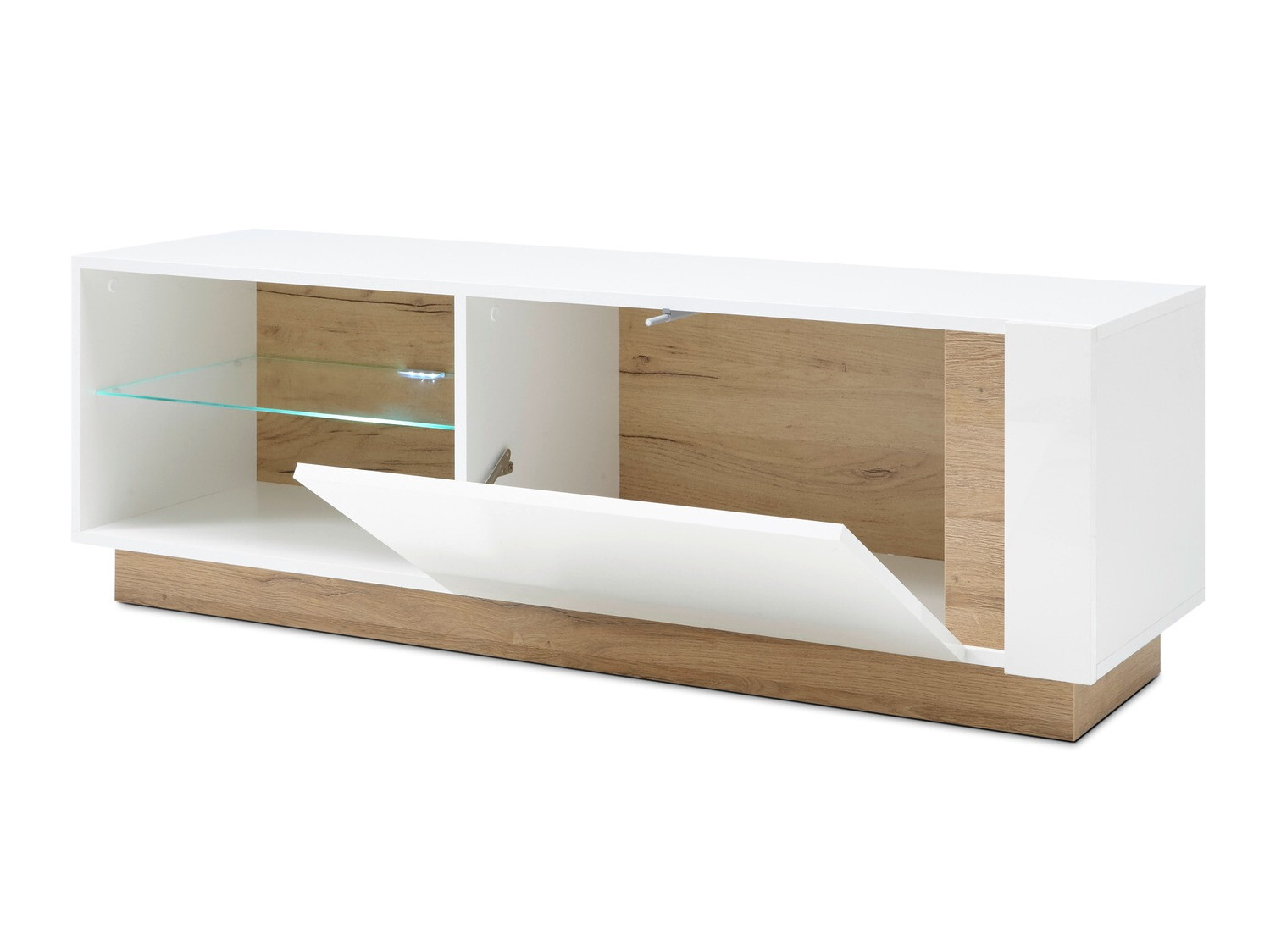 Conjunto de salón Veropho 110 (Blanco brillante + Roble nieto)