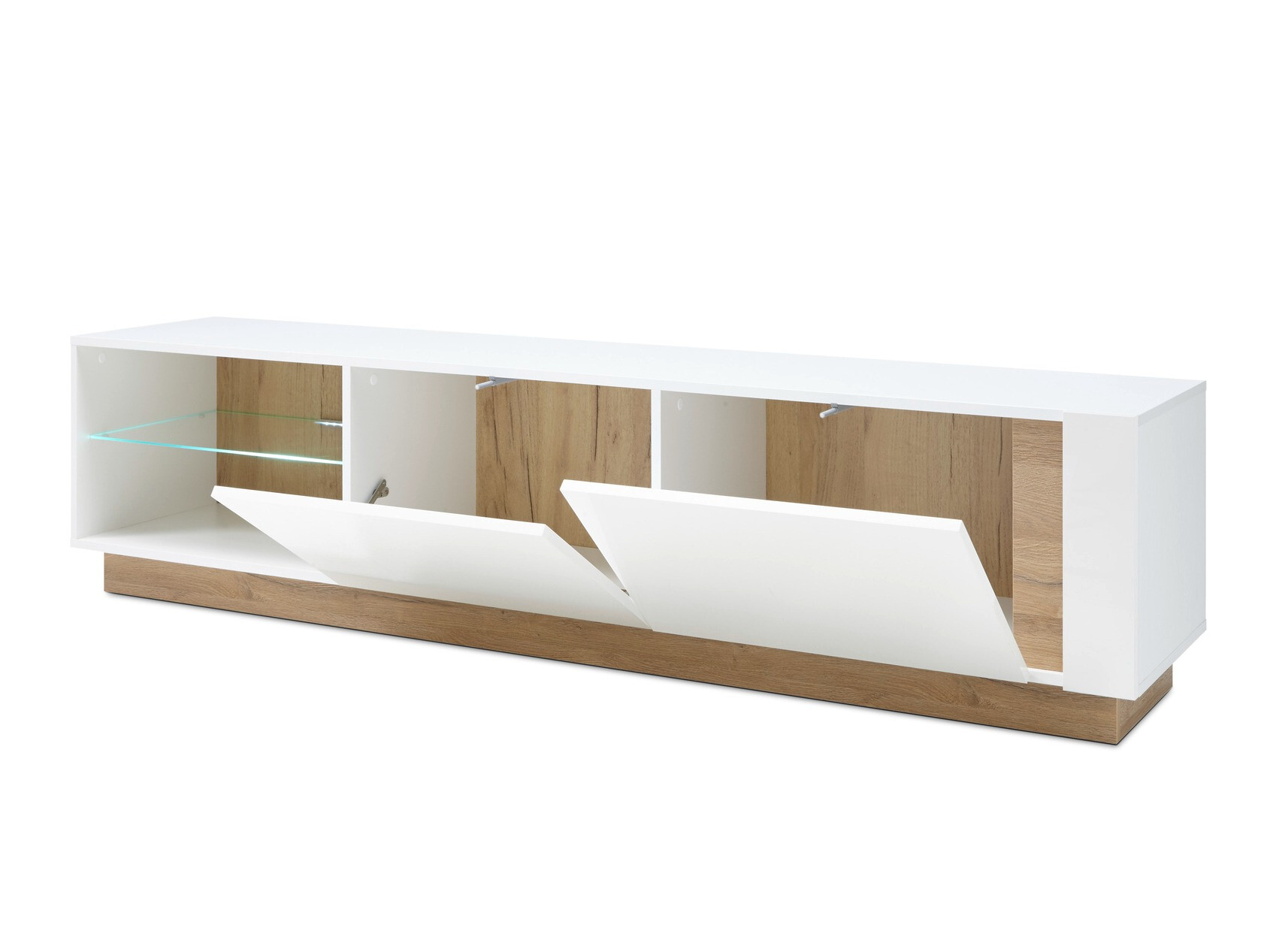 Conjunto de salón Veropho 112 (Blanco brillante + Roble nieto)