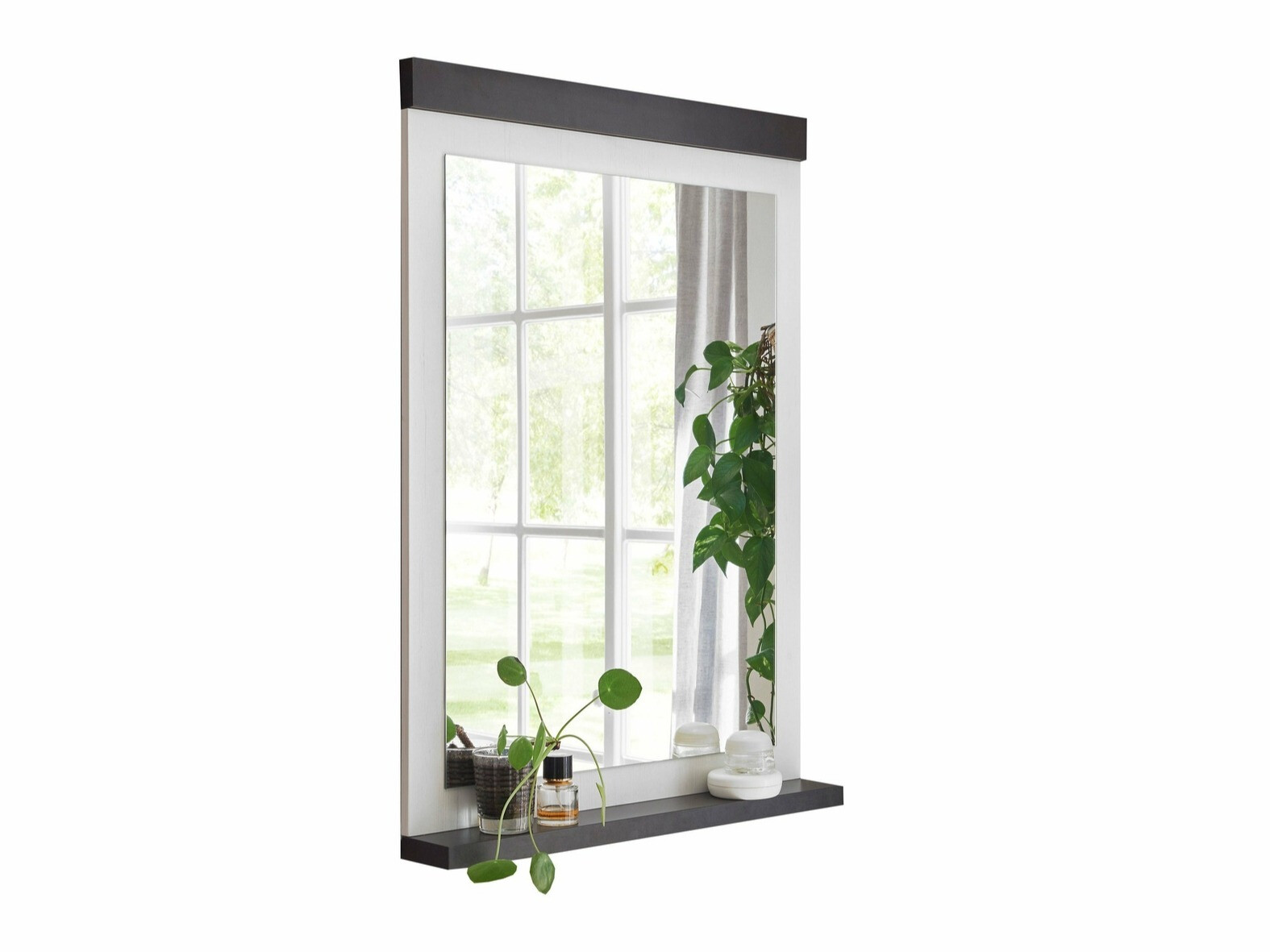 Espejo Cirtale 127 (Antracita + Pino blanqueado)