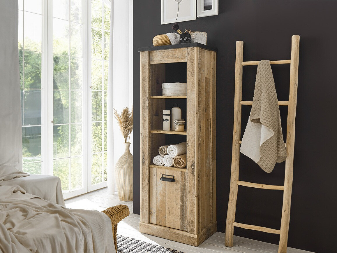 Estantería Cirtale 123 (Arbol envejecido + Antracita)