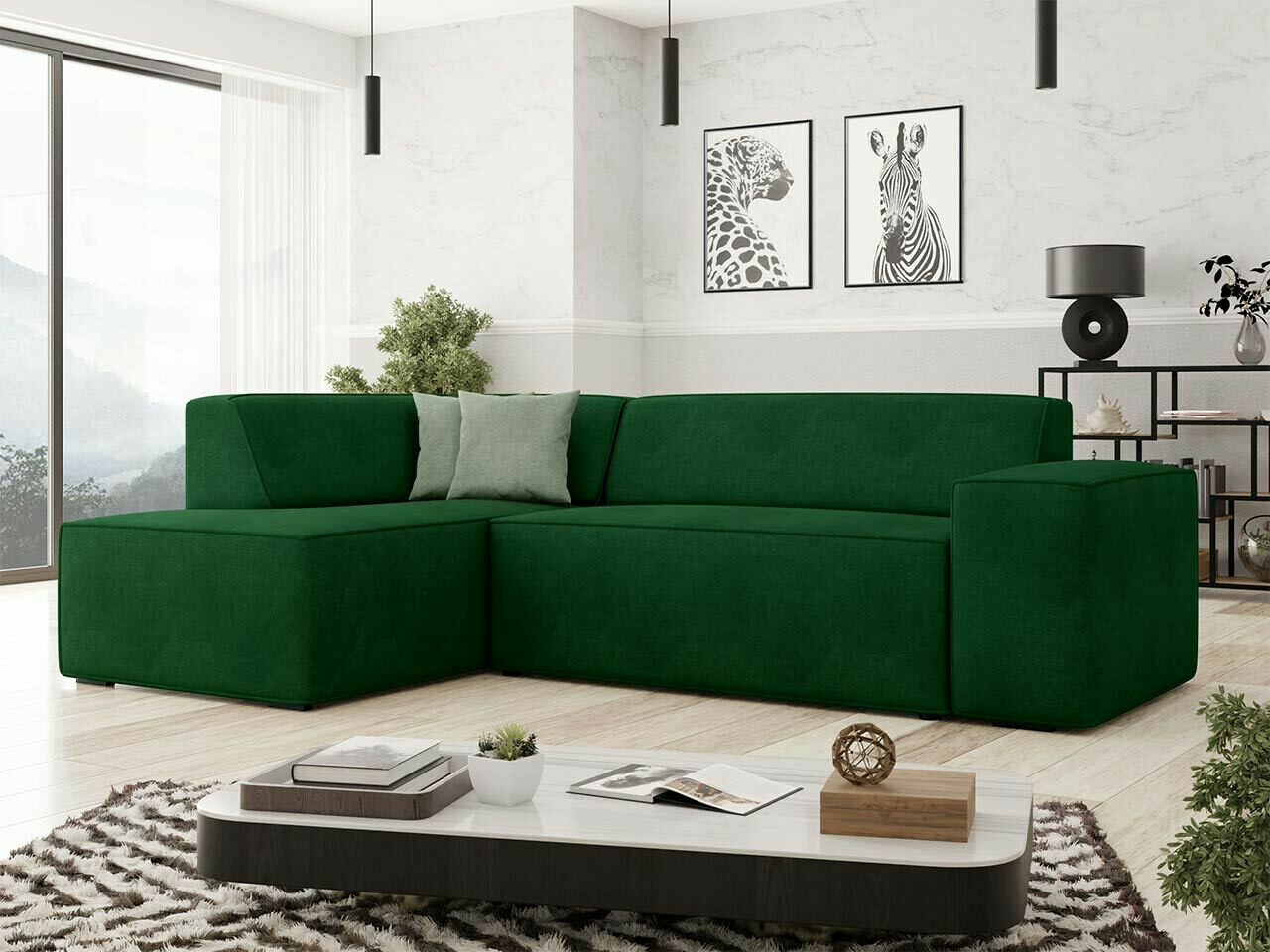 Sofá rinconero Comfivo 289 (Uttario Velvet 2951 + Uttario Velvet 2954)