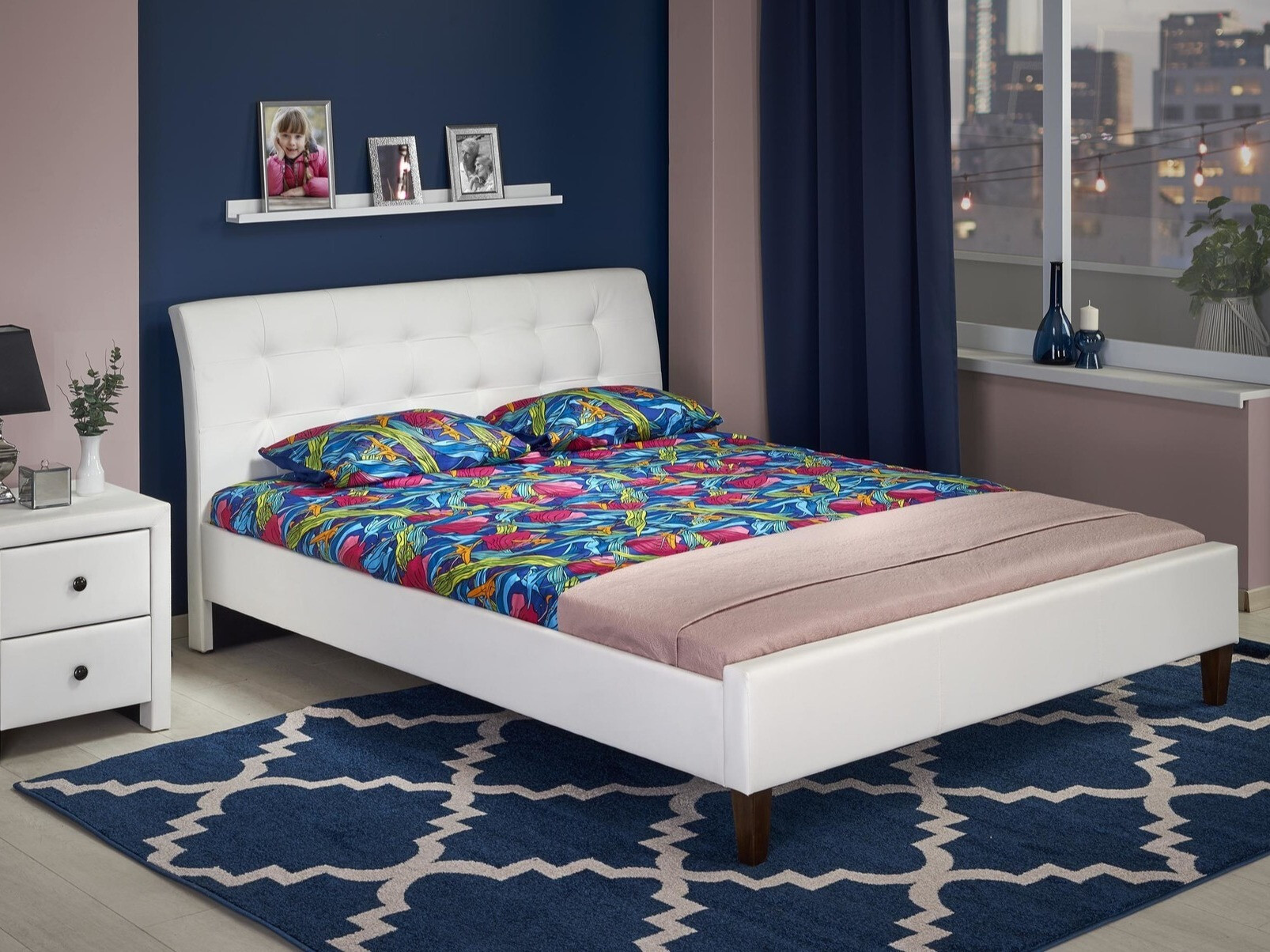 Cama Houston 145 (Blanco)