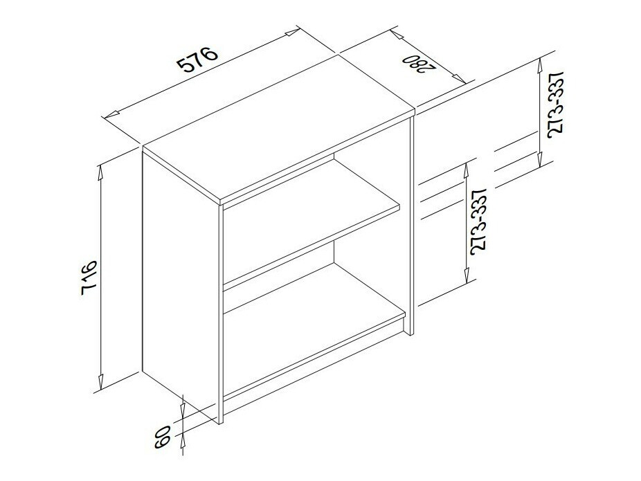Estantería Findlay 143 (Roble Sonoma)