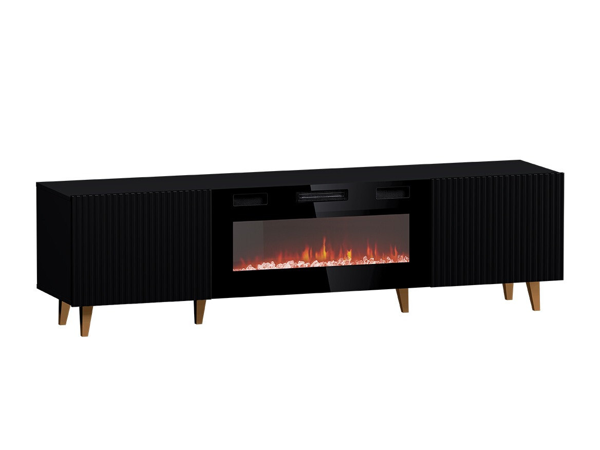 Mueble TV Dicto II (Negro + Dorado)