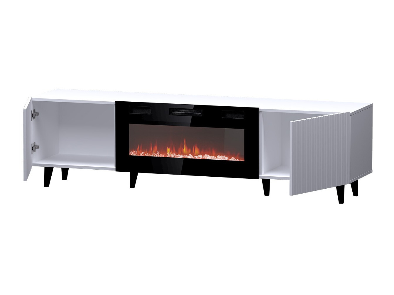 Mueble TV Levmari 106 (Blanco + Negro)